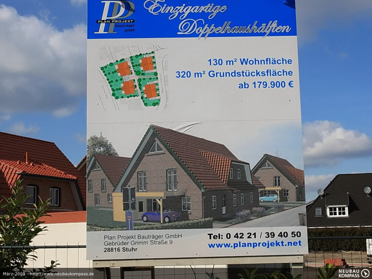 Doppelhaushälfte, Haus kaufen in Stuhr - Doppelhaushälften Varreler Kirchweg, Varreler Kirchweg