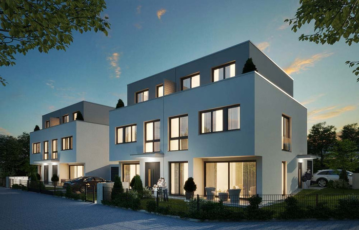 Doppelhaushälfte, Haus kaufen in Offenbach am Main-Offenbach-Buchrain - Merian Villen Offenbach-Buchrain, Hergenröderstraße 57