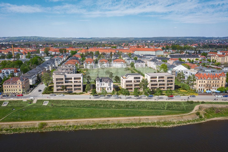 Eigentumswohnung, Penthouse kaufen in Dresden-Pieschen - VIARIVA, Kötzschenbroder Straße 22 / 24 und 28