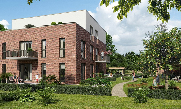 Eigentumswohnung, Reihenhaus kaufen in Hasloh - Quittenknick, zwischen Ladestraße und Alwin-Brandt-Stieg