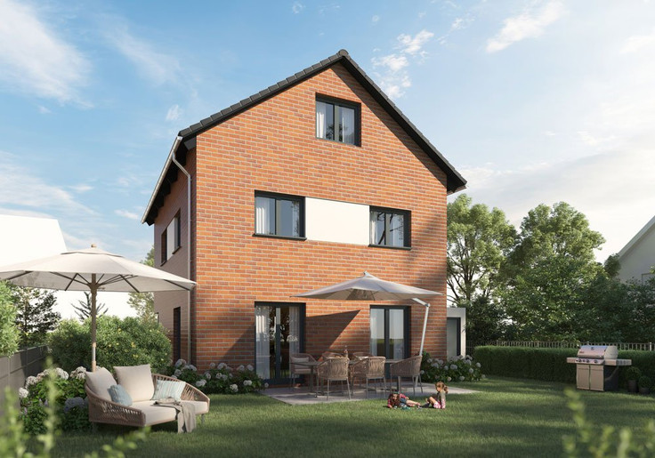 Doppelhaushälfte, Einfamilienhaus, Haus kaufen in Köln-Roggendorf - Garten.Stadt.Roggendorf, Elvira-Tuszik-Straße 61 - 81