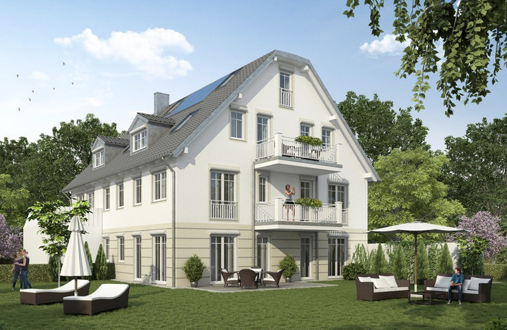 Eigentumswohnung kaufen in München-Großhadern - 4-Familienhaus-Villa in Großhadern, 