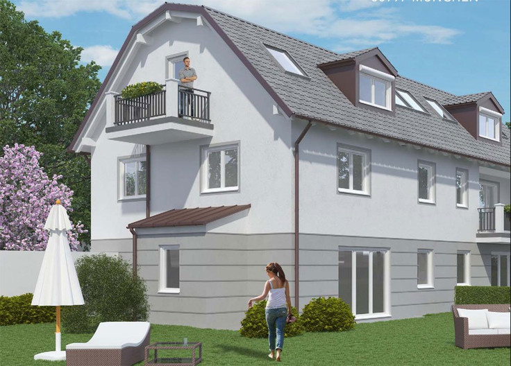 Eigentumswohnung kaufen in München-Untermenzing - Vier-Familien-Villa in Untermenzing, 