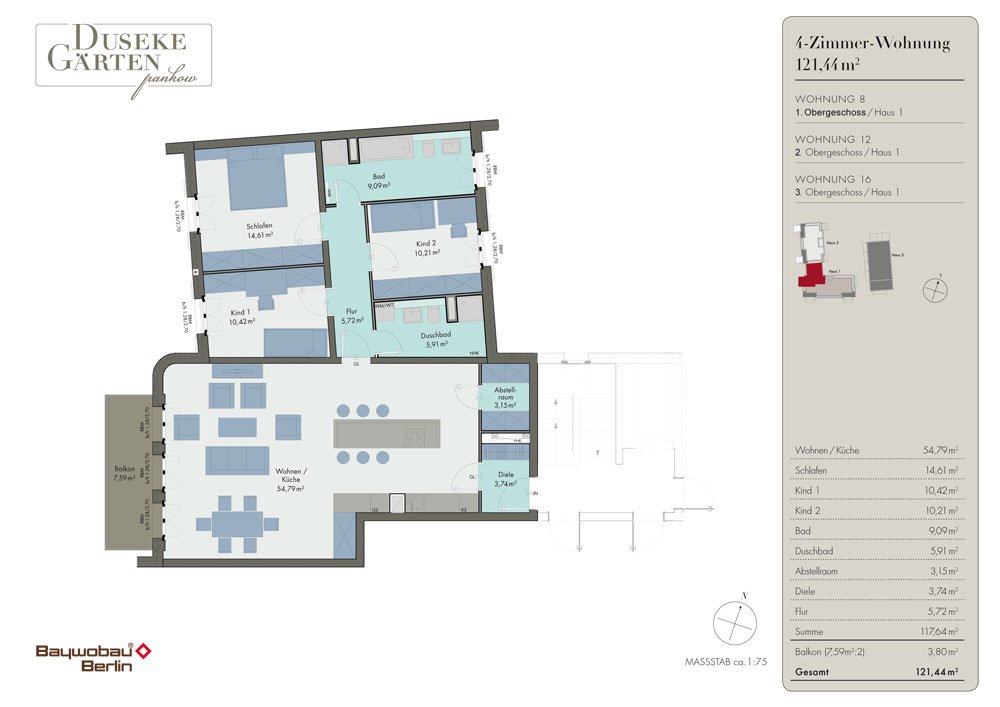 Duseke Gärten BerlinPankow Neubau Eigentumswohnung kaufen