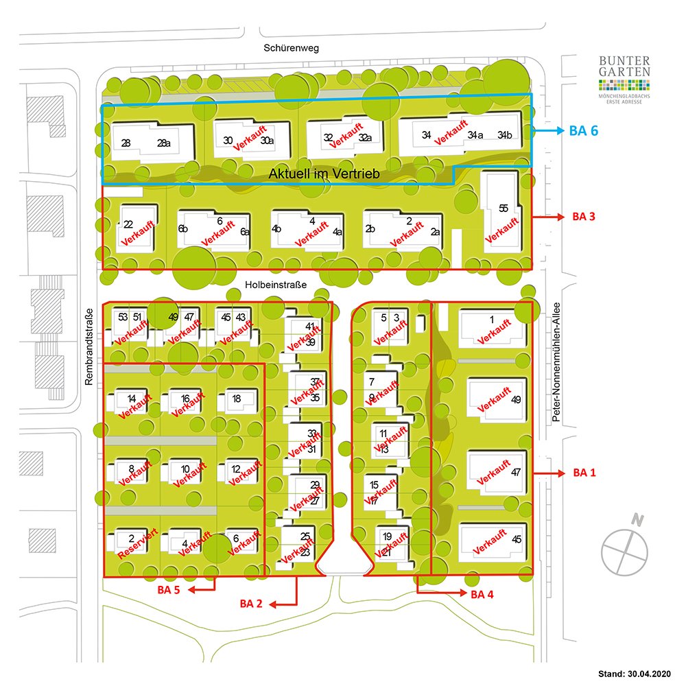 Bunter Garten Eigentumswohnungen Mönchengladbach Neubau