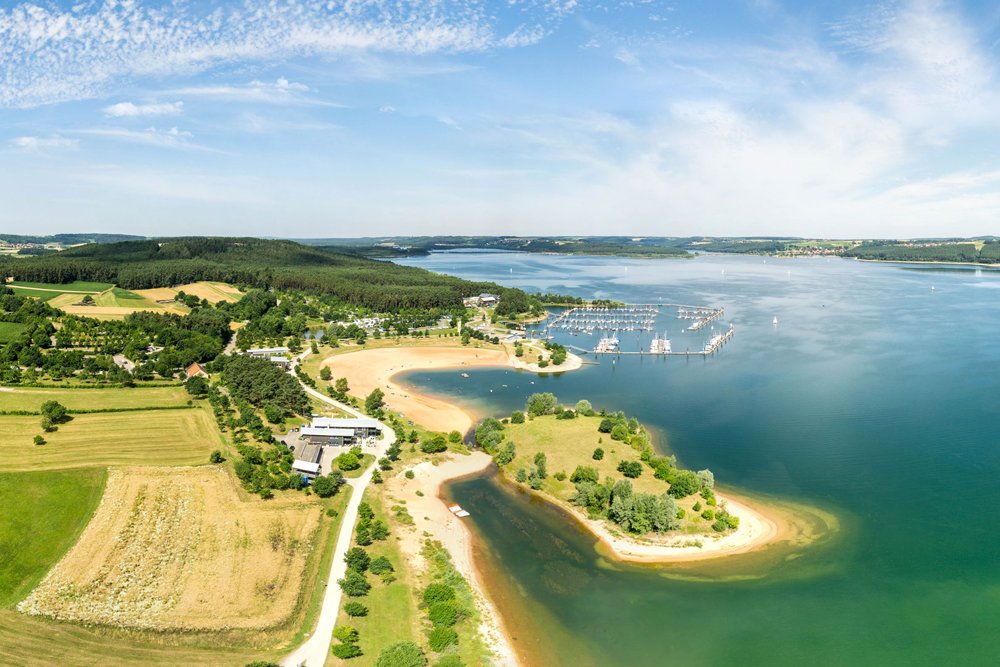 Schwimmende Häuser Brombachsee Pleinfeld Neubau Einfamilienhaus kaufen