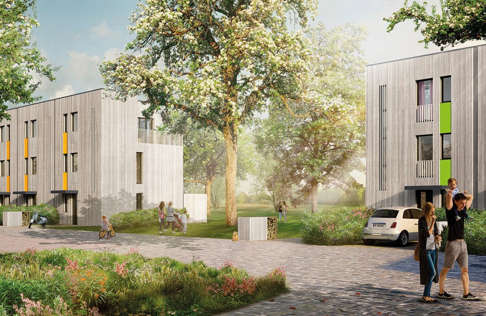 flairHouse Townhouses nachhaltiges Wohnen in Norderstedt - Ihre Straßenansicht