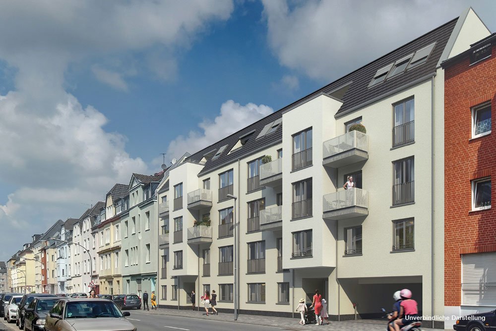 Visualisierung Neubauprojekt Xantener Straße 19–21 / Kalkarer Straße 10–12 Köln