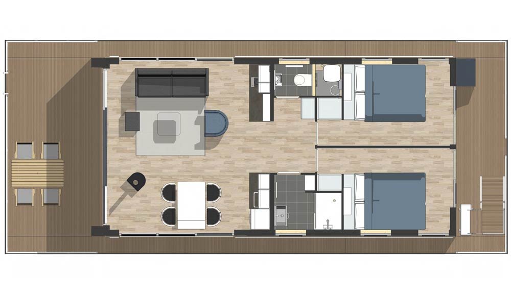Bernstein Resort RibnitzDamgarten FHG floating house