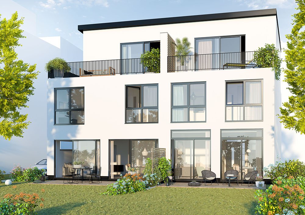 Wohnen am Schlosspark BerlinPankow Neubau Doppelhaushälfte kaufen