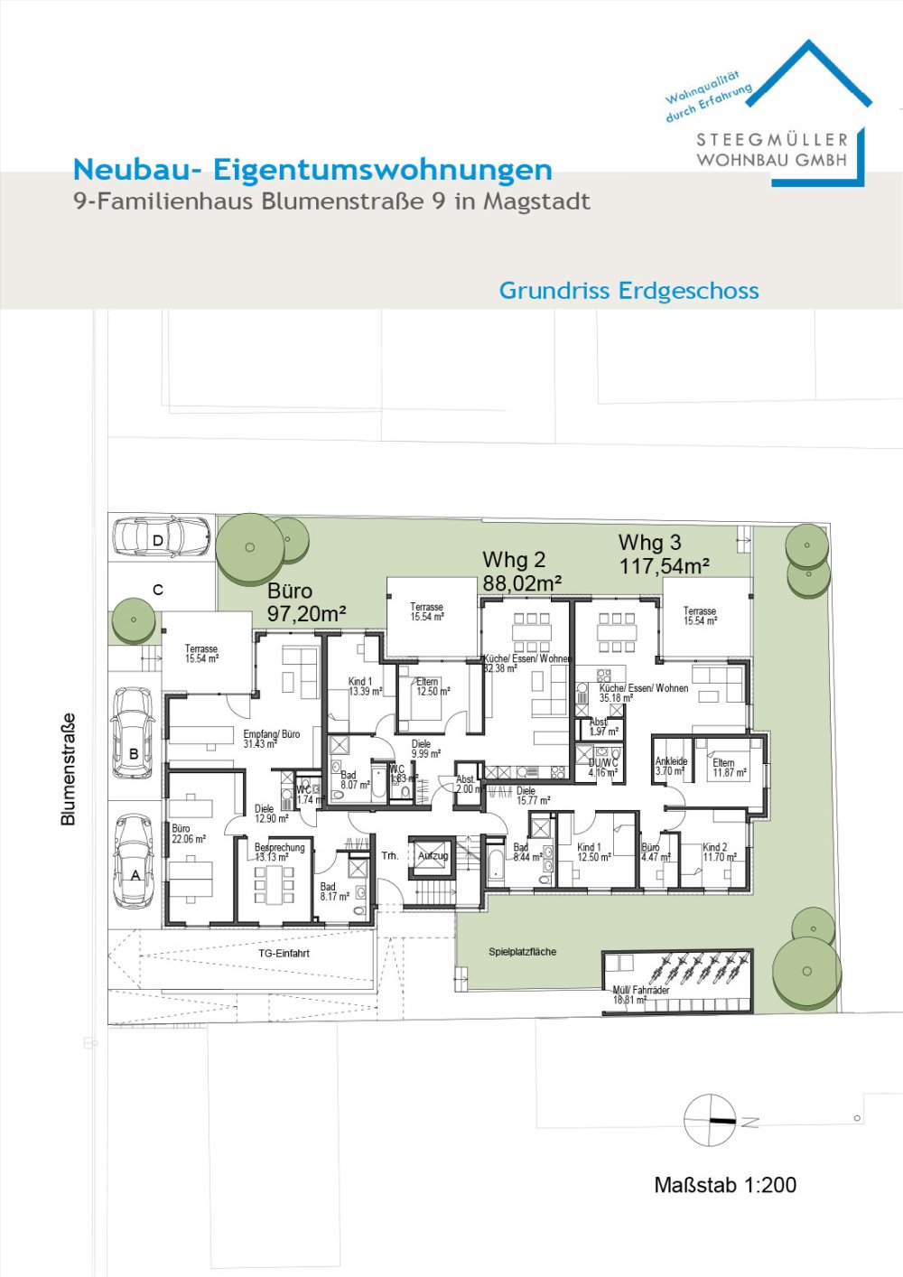 Blumenstraße 9 Magstadt Neubau Eigentumswohnung kaufen
