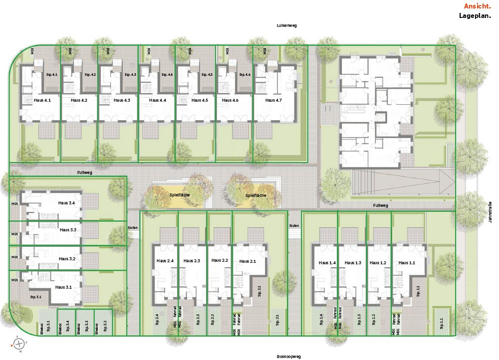 Grüne Gärten OstfildernScharnhausen Neubau Reihenhaus kaufen