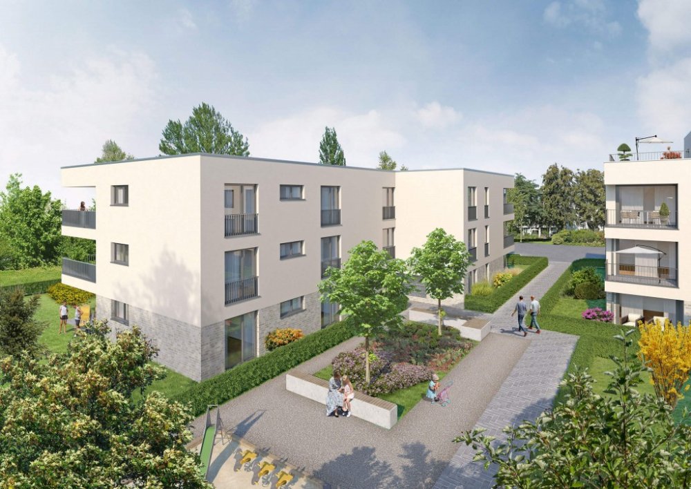 Bild Neubau Eigentumswohnungen und Häuser Kornblumenweg Weinstadt
