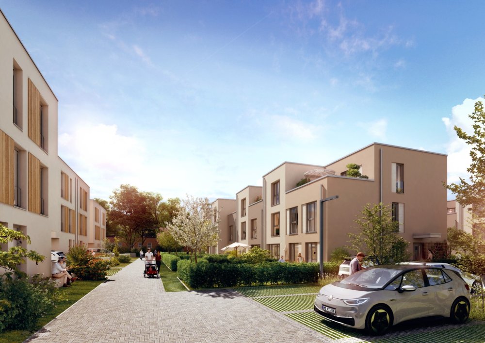 Bild Neubau Häuser Angelsachsenweg Wiegandweg Münster