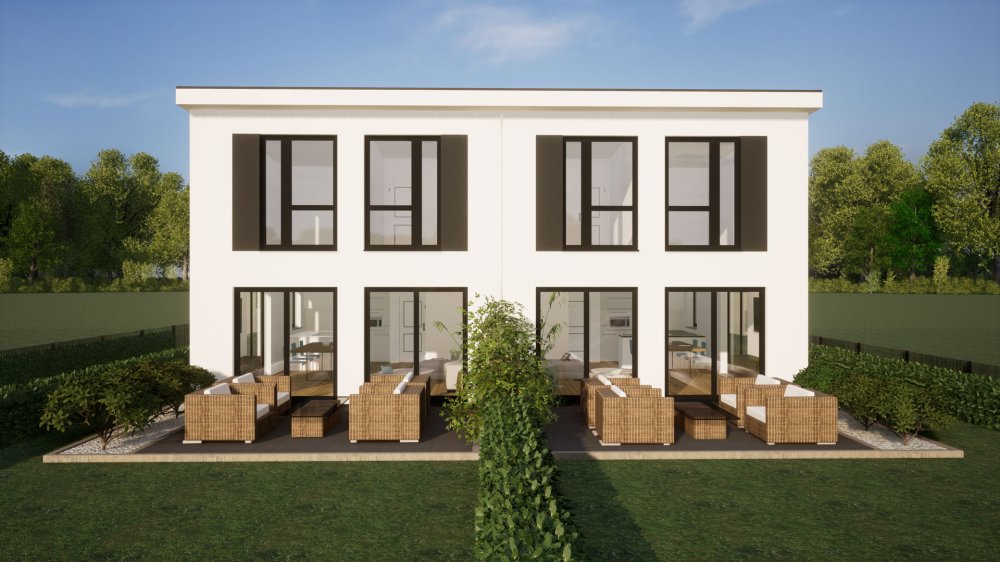 Bild Neubau Doppelhäuser Hamburg Bramfeld