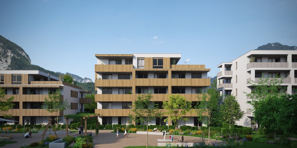 Bild Neubauprojekt Wohnquartier „dreh.punkt – Grünes Wohnen im Park