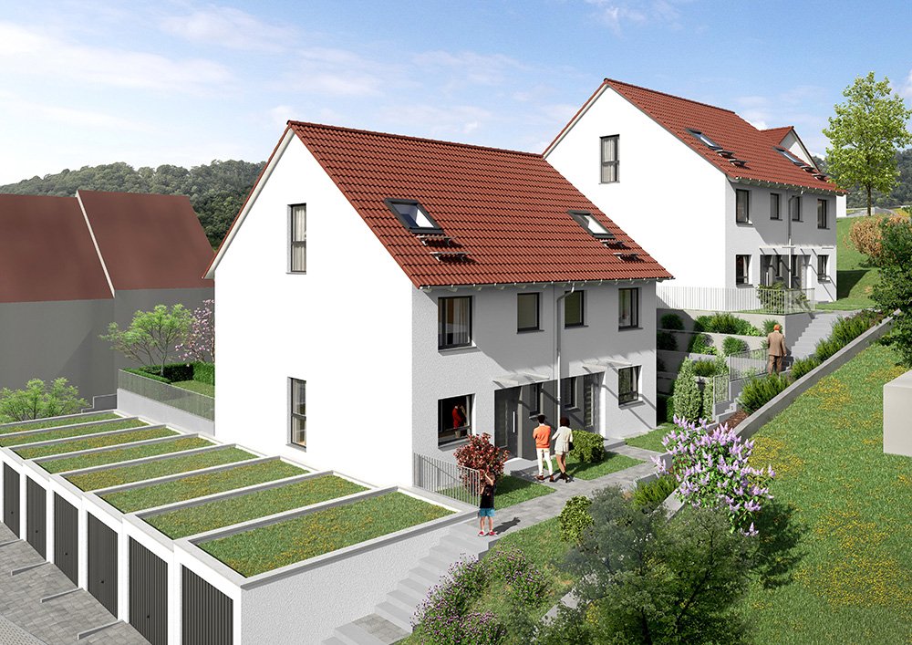 Bild Neubau Häuser In der Steige Leutenbach