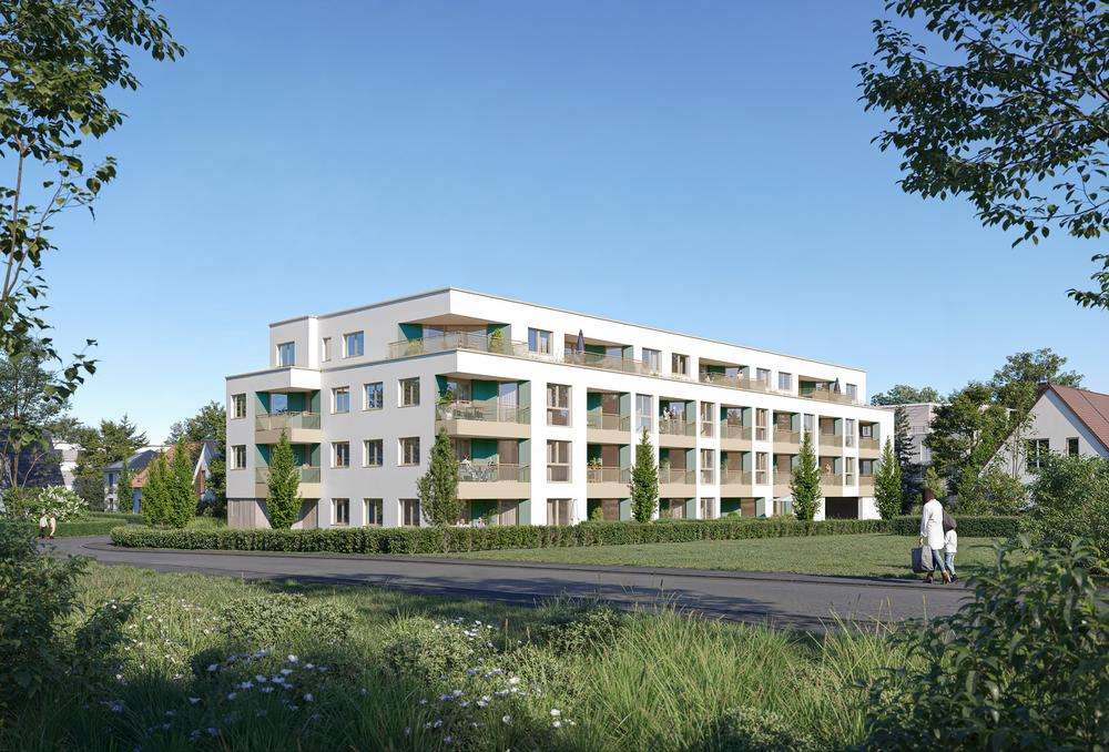 Bild Neubau Eigentumswohnungen Gaulskopfstraße Ober-Mörlen: Visualisierung eines Mehrfamilienhauses