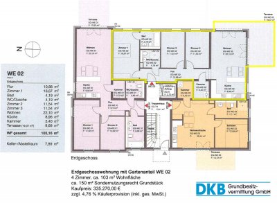 Grundriss zum Neubau Wohnen am Exerzierhaus Potsdam