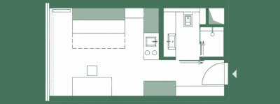 Grundrisse zum Neubau Flaucher Auen Studio Apartments