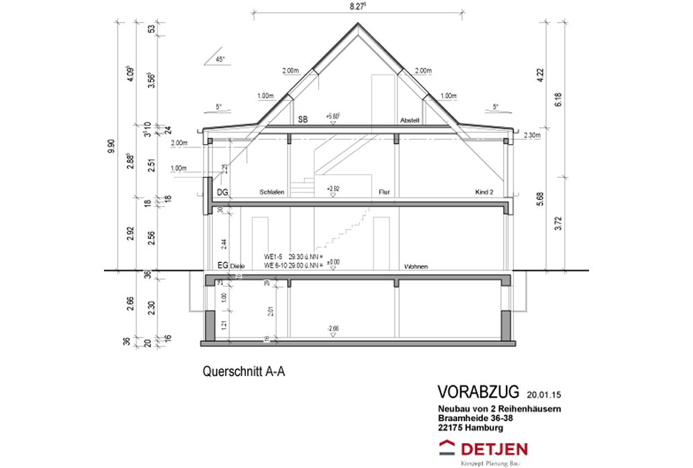 Reihenhäuser Bramfelder Gärten HamburgBramfeld Neubau Reihenhaus