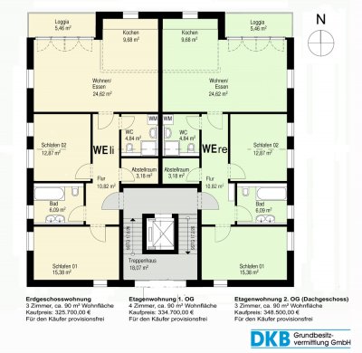 Grundriss zum Neubau Wohnen am Exerzierhaus Potsdam