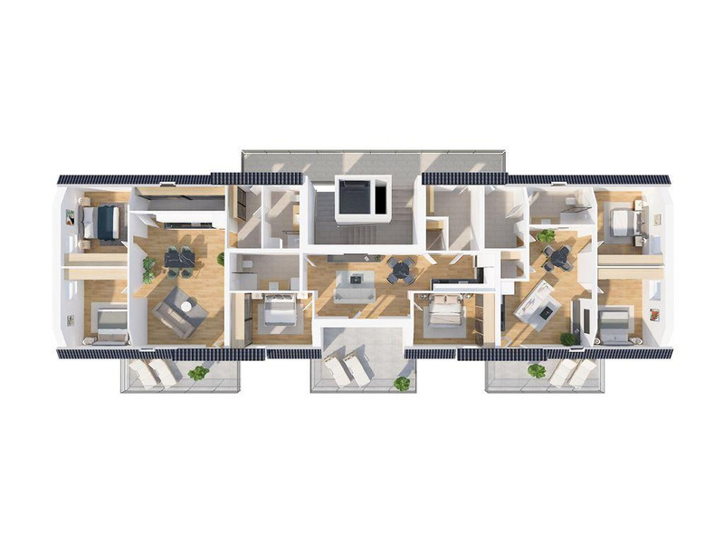 Haus 1 Dachgeschoss 3D Visualisierung