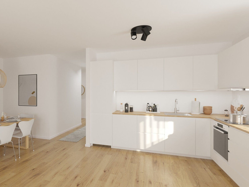 Visualisierung der Küche in der Eigentumswohnung