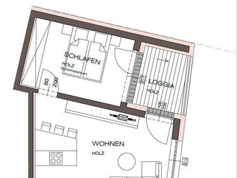 Am Graben Vöcklabruck: 2-Zimmer-Wohnung im Dachgeschoss - Haus C Top 40
