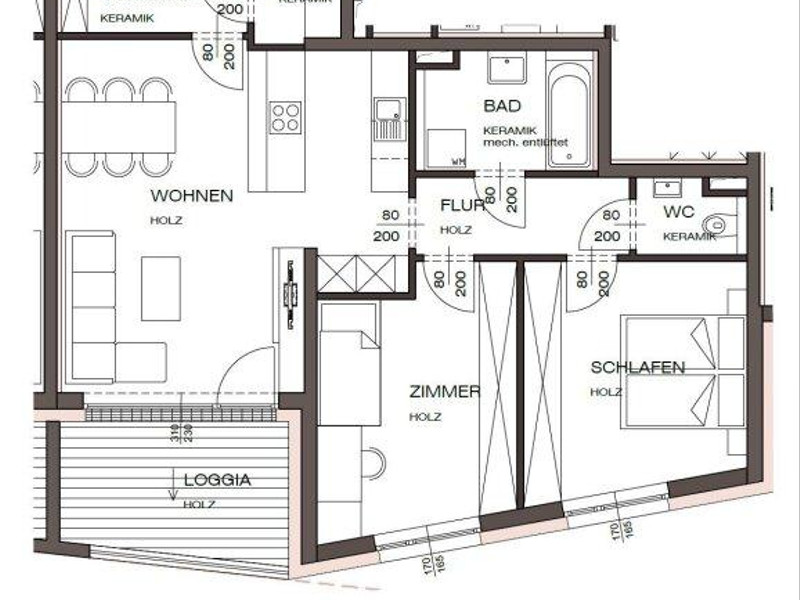 Am Graben: 70 m² Dachgeschosswohnung mit atemberaubendem Ausblick - Haus B Top 37