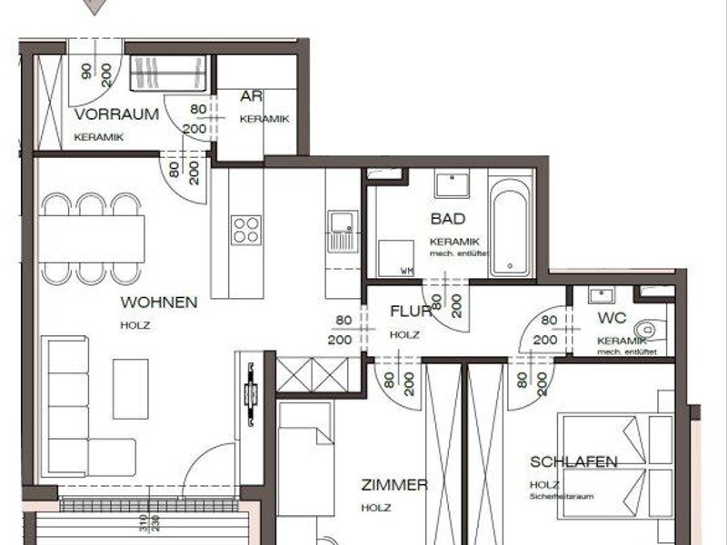 Am Graben Vöcklabruck: optimale 3-Zimmer-Wohnung - Haus B Top 27