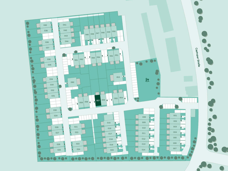 Lageplan des Doppelhauses im Quartier