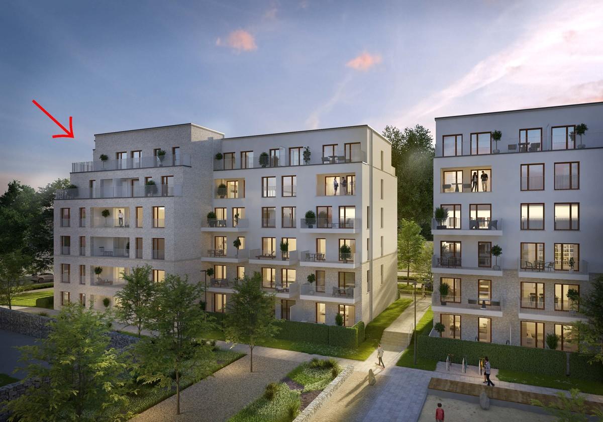 Wohnobjekt: VIDO Frankfurt, Wohneinheit: VIDO | Elegantes 2-Zimmer-Penthouse mit Tageslichtbad & sonniger Dachterrasse
